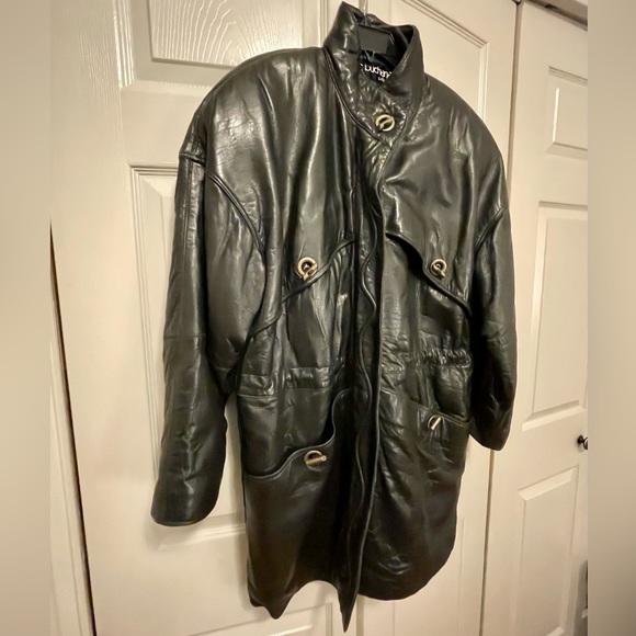 Marc Buchanan Pelle Pelle Vintage European Leather Longline Coat - Picture 9 of 16